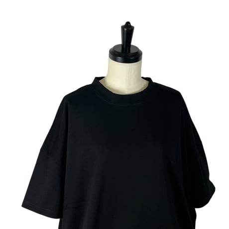 TISSU / 度詰め天竺ドロップTシャツ / TS260CT079　001クロ size1