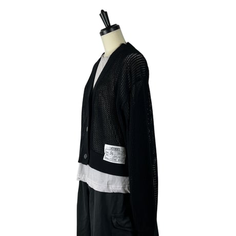 BLANCbasque / メッシュカーディガン / BB63-715 19BLACK