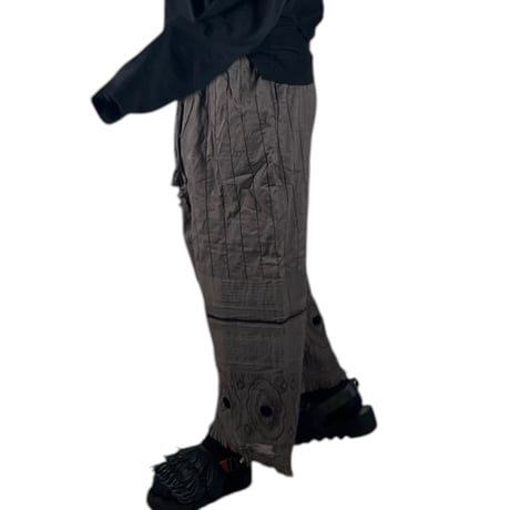tumugu / キャンブリック×コットンメッシュパンツ / TB26119 CHARCOAL