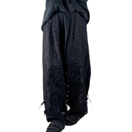 WHYTO.  / lace combination pants / WHT26HPT4063 BLACK size38