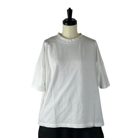 TISSU / 度詰め天竺ドロップTシャツ / TS260CT079　010シロ size1