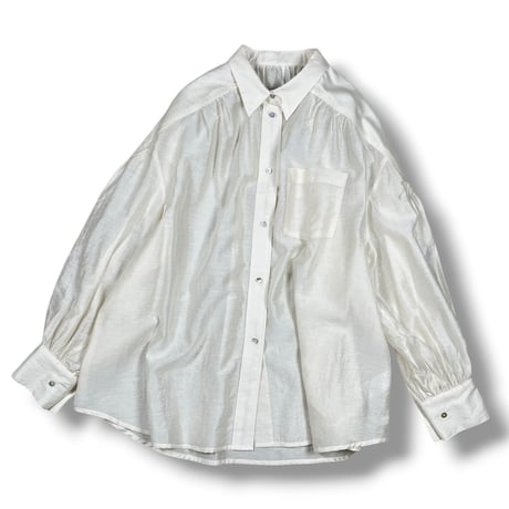 WHYTO.  / SHEER VOLUME BLOUSE / WHT25HBL4065 LTBEIGE size38