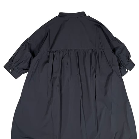 LinenYa / Giza cotton スタンドカラーワンピース / AS535C-BK