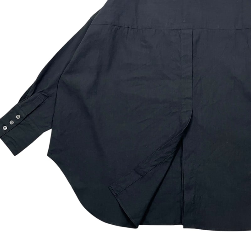 UNIVERSAL TISSU トリプルワッシャーバンドカラーシャツ