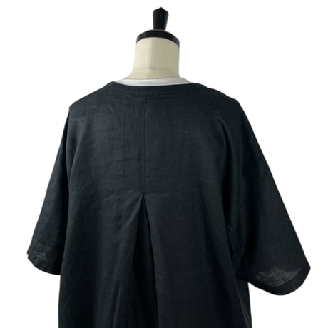 TISSU / フレンチリネン比翼プルオーバー / TS250SH076   001クロ size3