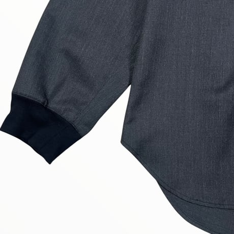 my beautiful landlet  /  WASHABLE WOOL OVERSIZE POLO SHIRT  / MBL-PLSH BLACK size0