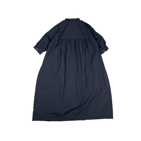 LinenYa / Giza cotton スタンドカラーワンピース / AS535C-BK