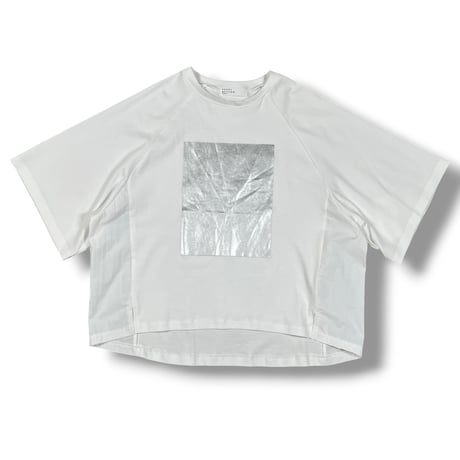 BLANCbasque / 箔プリント異素材切替PO /  PB62-926 11offWHITE