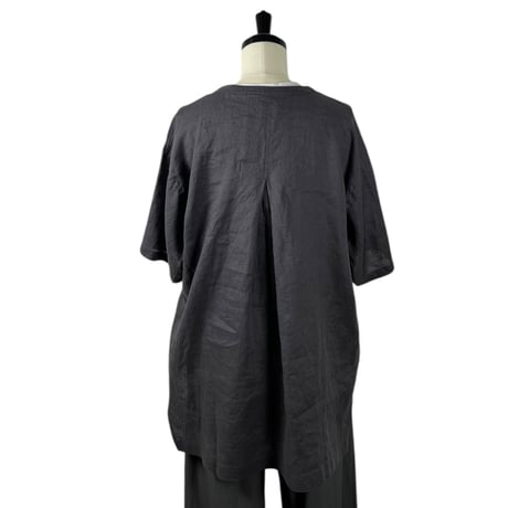 TISSU / フレンチリネン比翼プルオーバー / TS250SH076   007チャコール size1