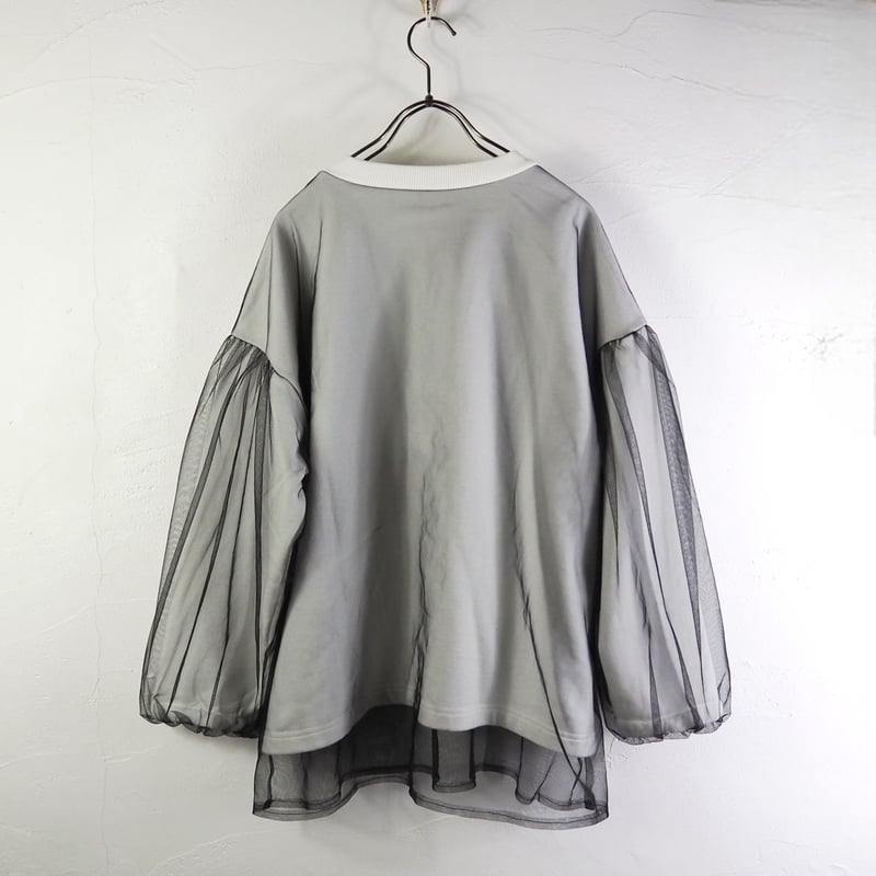 PARIS DE AOUNE / セントラル裏毛チュールレイヤードプル