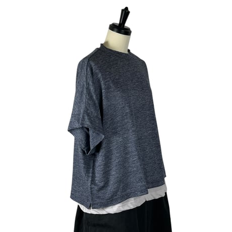 TISSU / リバイバルリネン モックネックドルマンT / TS262CT038　045TOPデニム size1