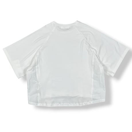 BLANCbasque / 箔プリント異素材切替PO /  PB62-926 11offWHITE