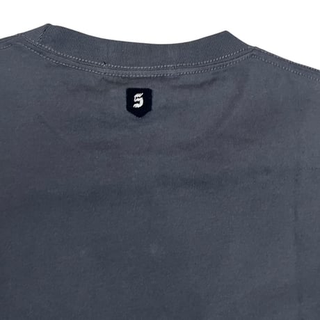 BLANCbasque / ロゴプリント ドローストリングTシャツ /  BB62-925 D.GRAY