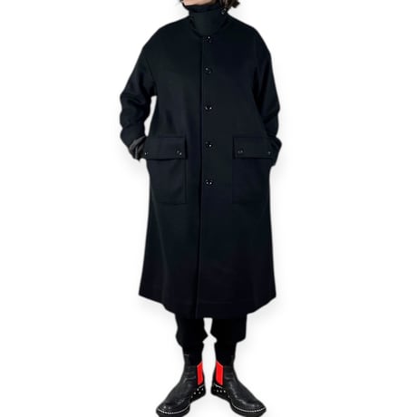 TISSU / カシミヤビーバースタンドカラーコート / TS243CO080  クロsize1