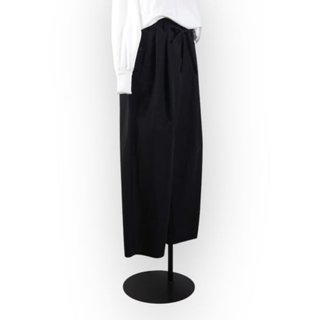 VOAAOV / SUPIMA COTTON x NYLON TYPEWRITER Easy Wide Pants / VOPT-N73　BLACK size1