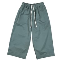 NOUVELLES DU PARADIS / グロスチノワイドギャザーパンツ / PB25102 SAGE GREEN