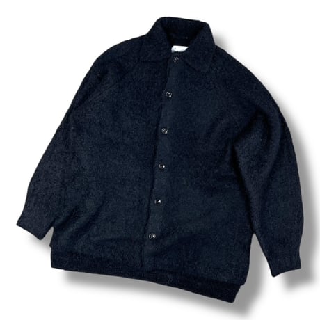 VOAAOV  / FULLERS TEASEL BRUSHED KNIT Cardigan / VONS-O101 BLACK