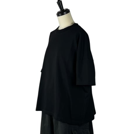 TISSU / 度詰め天竺ドロップTシャツ / TS260CT079　001クロ size1