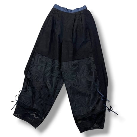 WHYTO.  / lace combination pants / WHT26HPT4063 BLACK size38