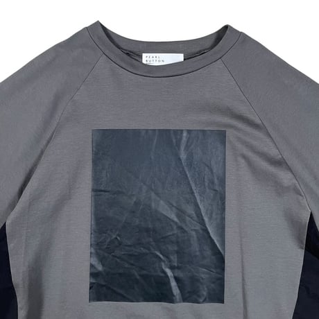 BLANCbasque / プリント異素材切替PO /  PB62-926 16C.gry