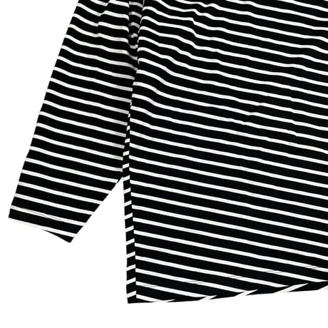 VOAAOV  /  BIAS BORDER Long Sleeve T-Shirt / VOBDLT BLACK×WHITE