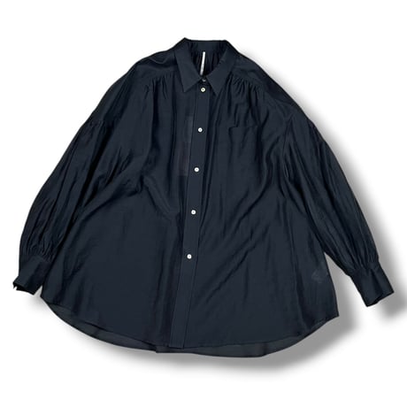 WHYTO.  / SHEER VOLUME BLOUSE / WHT25HBL4065 BLACK size38