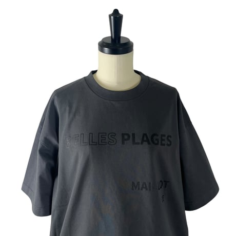 BLANCbasque / ロゴプリント ドローストリングTシャツ /  BB62-925 D.GRAY