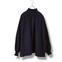 UNIVERSAL TISSU / モックネックシャーリングブラウス / UT244BL023  ネイビー