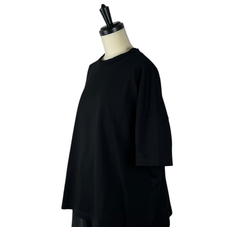 TISSU / 度詰め天竺ドロップTシャツ / TS260CT079　001クロ size1