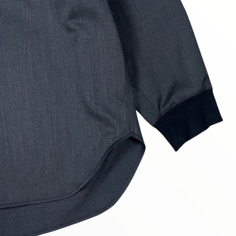 my beautiful landlet  /  WASHABLE WOOL OVERSIZE POLO SHIRT  / MBL-PLSH BLACK size0