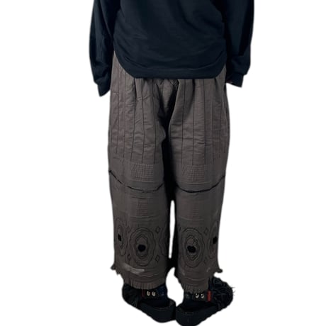 tumugu / キャンブリック×コットンメッシュパンツ / TB26119 CHARCOAL