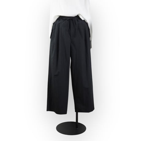 VOAAOV / SUPIMA COTTON x NYLON TYPEWRITER Easy Wide Pants / VOPT-N73　BLACK size1