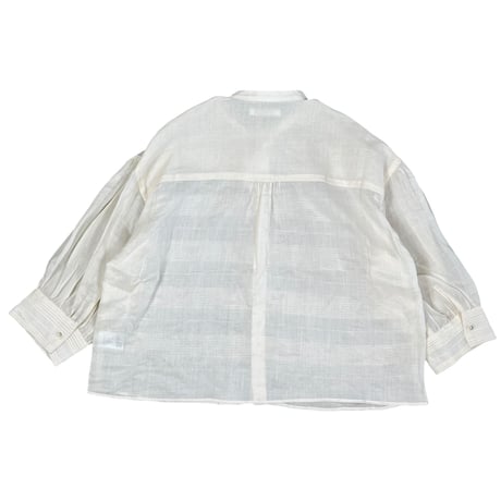 ESTROISLOSE /　ラミーピンタックバンドカラーシャツ  / EB26216 04IVORY
