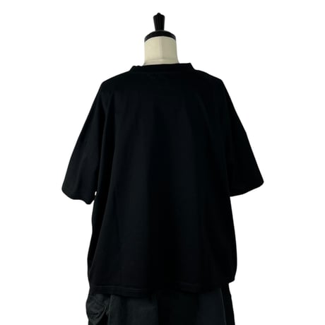 TISSU / 度詰め天竺ドロップTシャツ / TS260CT079　001クロ size1