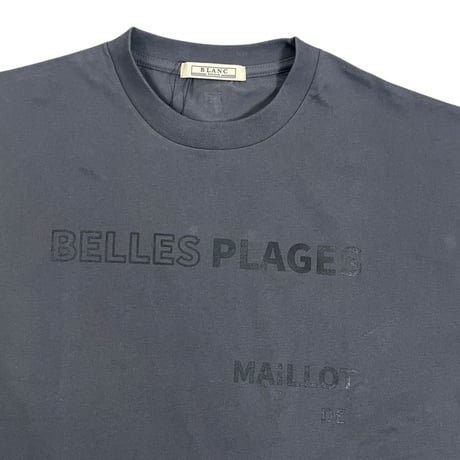 BLANCbasque / ロゴプリント ドローストリングTシャツ /  BB62-925 D.GRAY