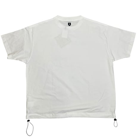 BLANCbasque / ロゴプリント ドローストリングTシャツ /  BB62-925 WHITE