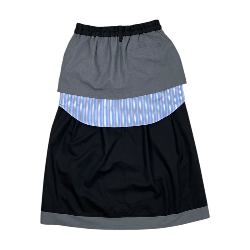 Y's ワイズ ドット 異素材ドッキング スカート ブラック BLANCbasque / 異素材ドッキングスカート / BB54-601 NAVY size