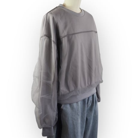 BLANCbasque  / チュールレイヤードTOPS / PB51-917 グレー
