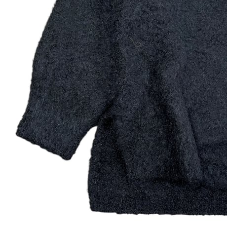VOAAOV  / FULLERS TEASEL BRUSHED KNIT Cardigan / VONS-O101 BLACK