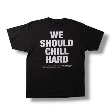 Kelen men / CHIL HARD print Tee  / KLM26STE1003 SMOKE BLACK