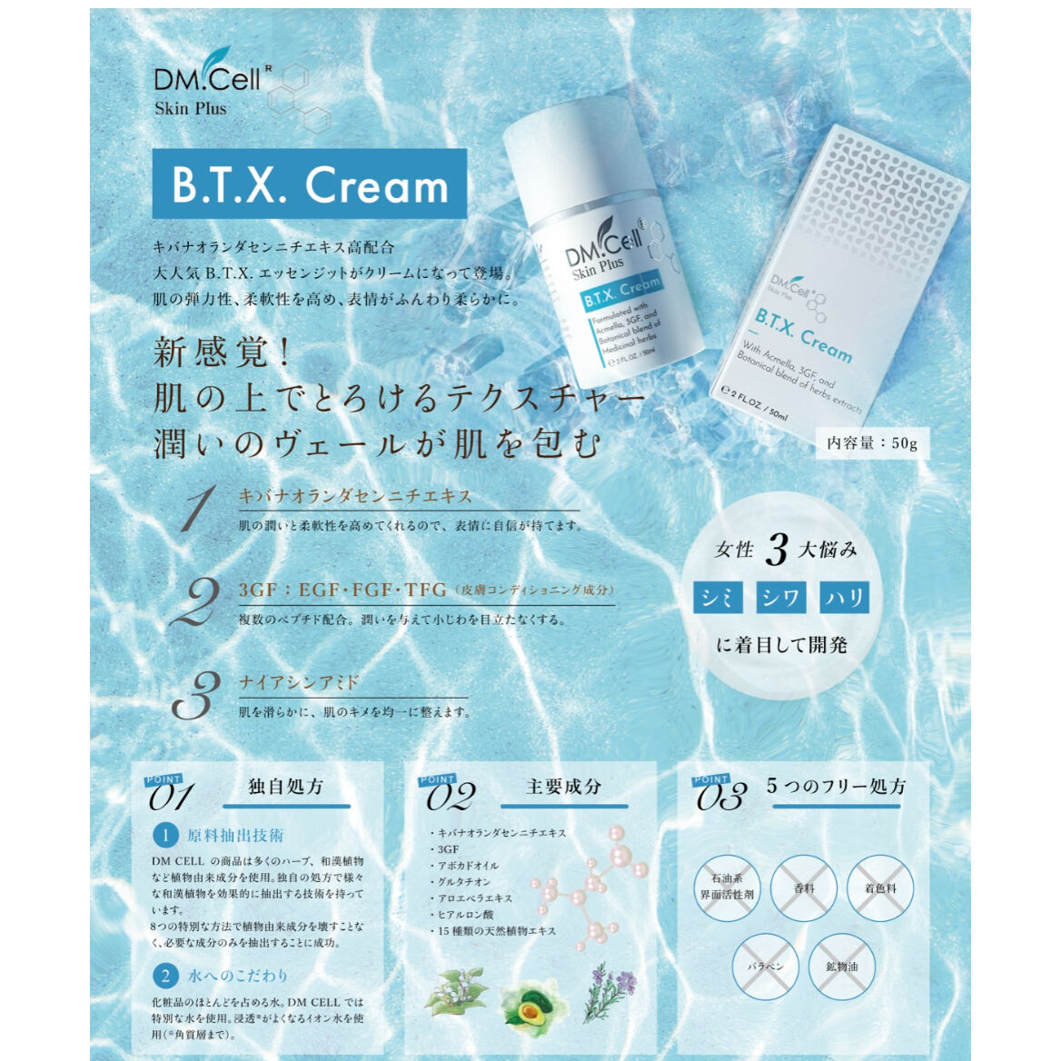 世界的に有名な B.T.Xクリーム【肌のハリ、たるみにおすすめ】 | ほっと鍼灸接骨 パック・フェイスマスク