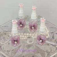 新作　4点限定　アルコールスプレーボトル　お花刺繍　ビジュー　パール　エレガント　香水ボトルのようなスプレーボトル　ピンク　アドマイザー　除菌ボトル　アルコール除菌スプレーボトル