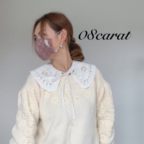 新作　数量限定　お花刺繍　付け襟　レース　ファッション　襟　えり