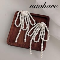新作　数量限定　ピアス　ロングパールピアス　揺れるピアス　パールピアス