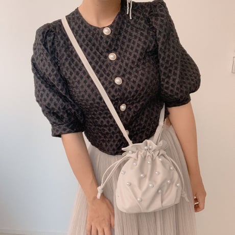 再販　ミニバッグ　2wayバッグ　ハンドバッグ　ショルダーバッグ　パールバッグ　巾着バッグ　ベージュ