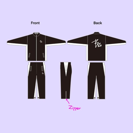 WIND BRAKER  black × white  for kids