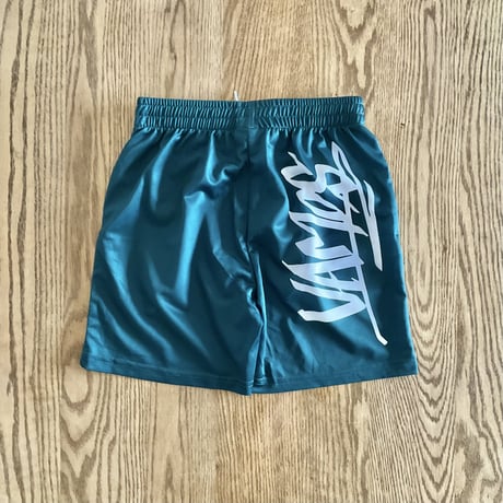 Slim shorts "VAMOS" green for kids