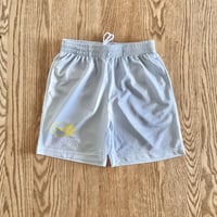 Slim shorts "VAMOS" silver gray