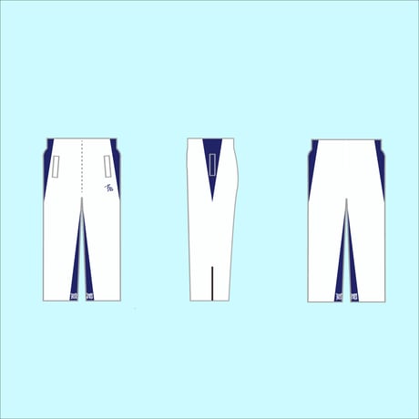WIND BRAKER  pants  white × navy  for kids