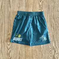 Slim shorts "VAMOS" green